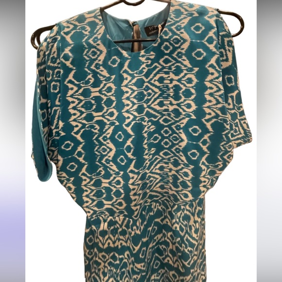 Wren 100% Silk Geometric Print Dress - Picture 7 of 11